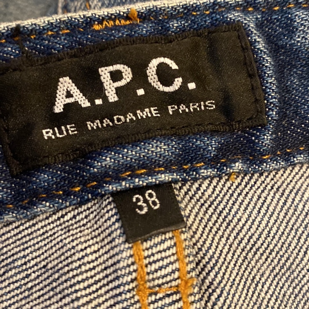 A.P.C. Denim Blue Mini Skirt Casual Chic. Size 38 - Picture 3 of 6